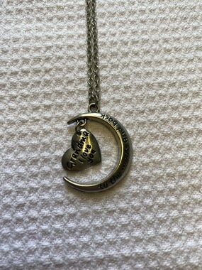 Grandma I Love You Crescent Moon Necklace